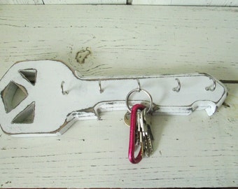 Key Holder For Wall, Key Hook Rack, Key Hanger, Modern Key, Housewarming Gift, Wedding Gift, Rustic Cottage Decor, Garage Wall Decor