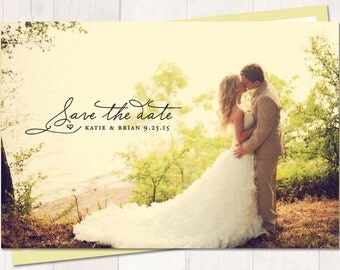 Save-The-Date - Vintage Wedding Save The Date Card or Magnet - Sunshine
