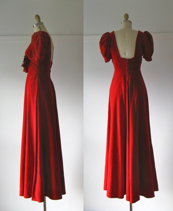 vintage 1930s evening dress / 30s dress / Briar and Rose