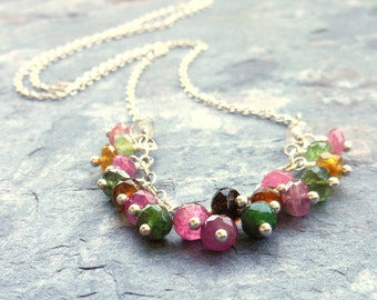 Popular items for multi stone necklace on Etsy