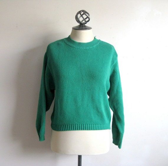 Vintage 1980s United Colors of Benetton Jumper Kelly Green