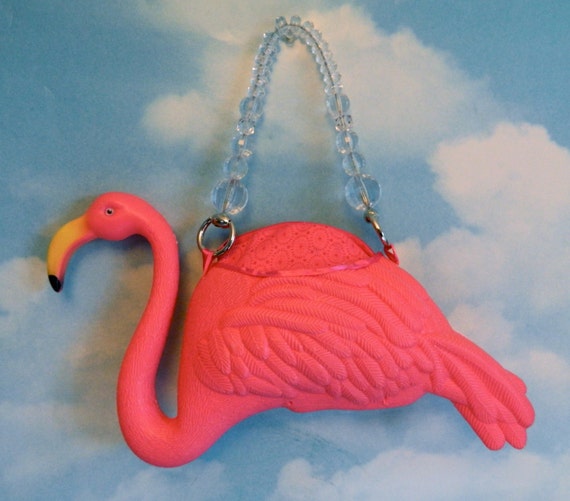 Pink Flamingo Purse by EyeCandySugar on Etsy