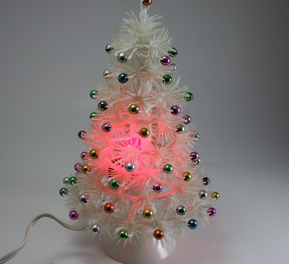 vintage white plastic light up christmas tree with colorful vintage white plastic light up christmas tree with colorful