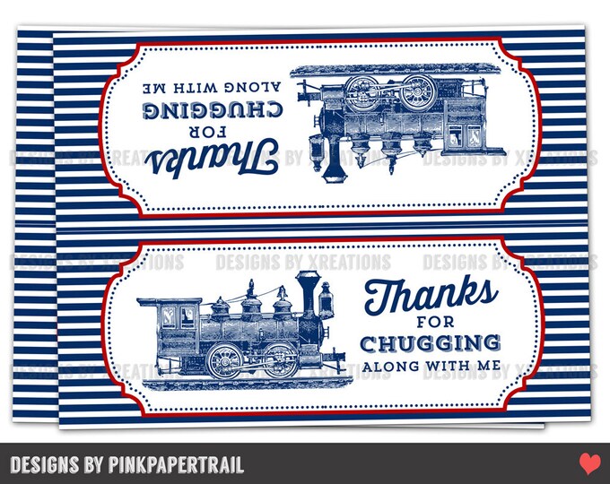Train - Steam Engine Bag topper, Print your own, Digital File, Instant download