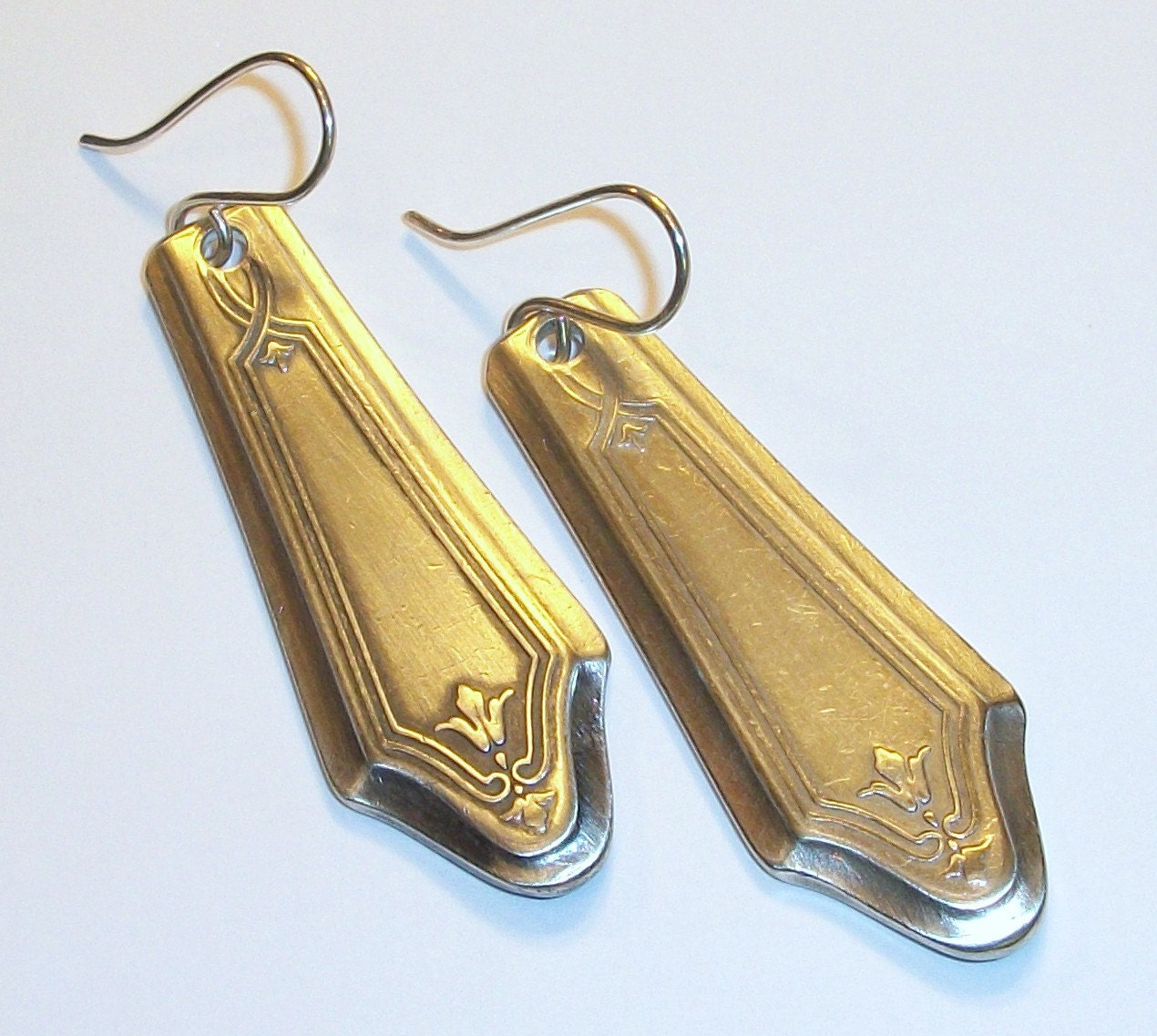 Vintage Silver Spoon Earrings FREE SHIPPING