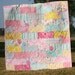 Reserved for Samantha Baby Girl Quilt Pretty Little Things Pink Aqua Yellow Nursery Bedding MADE TO ORDER