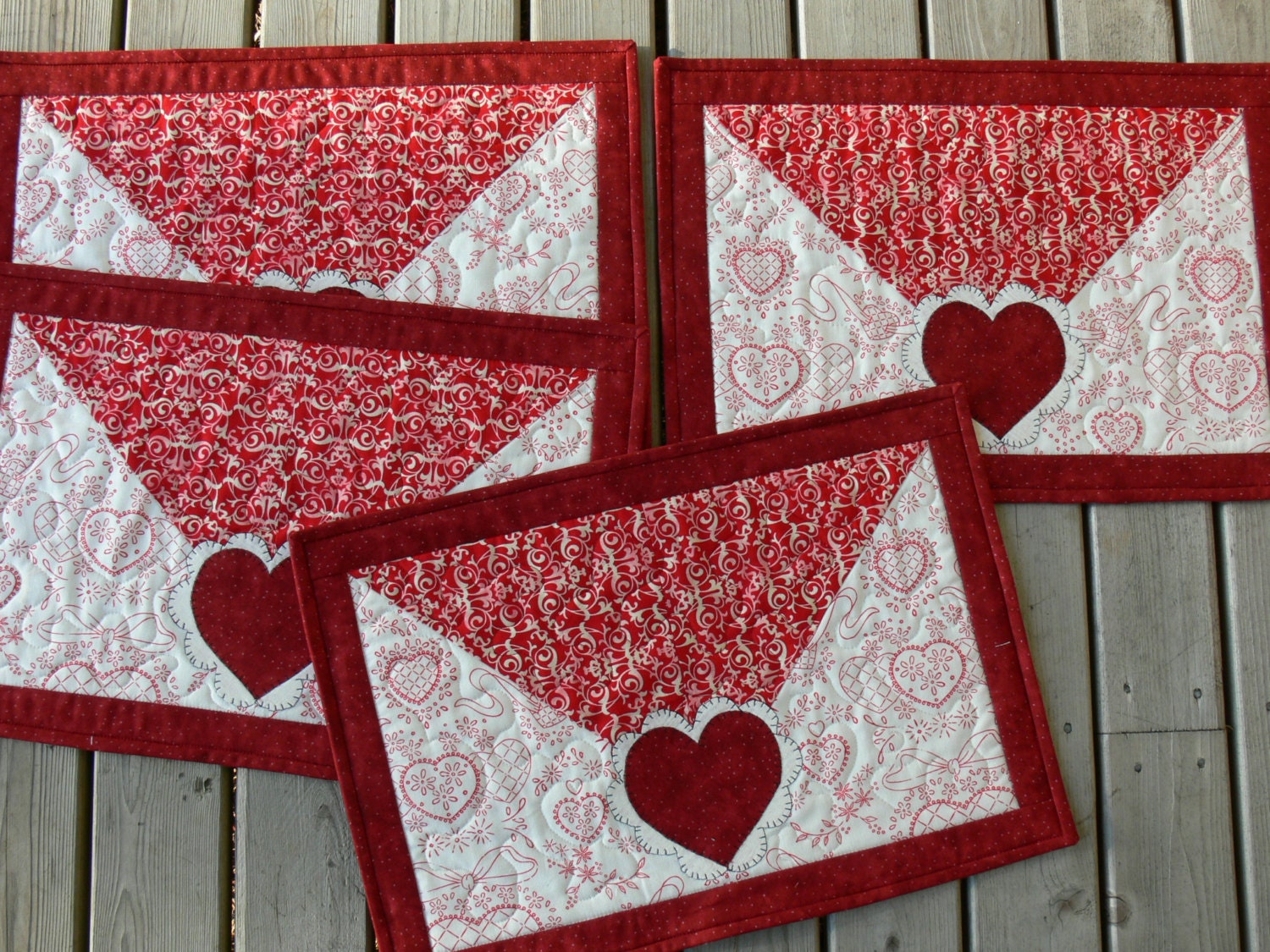 Valentine Quilted Placemat set of 4