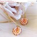 Sweet Coral Flower LONG Earrings
