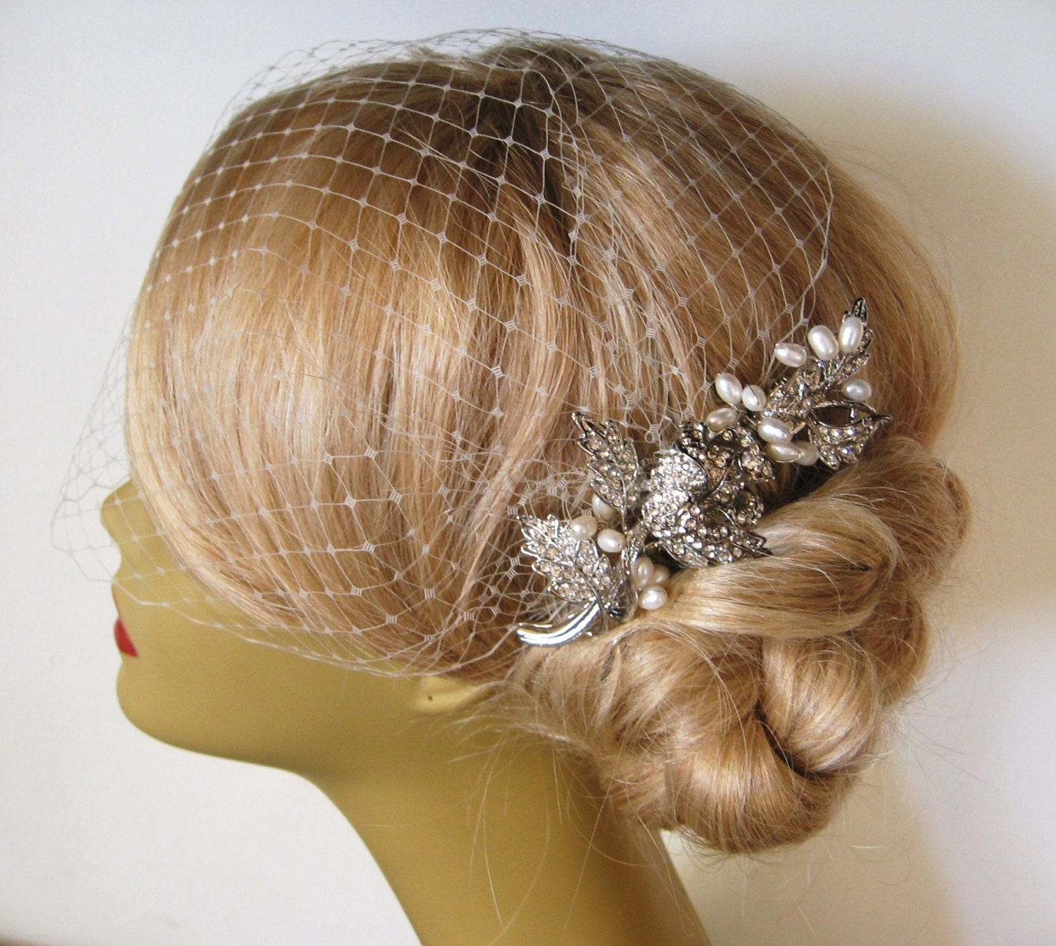 Bridal Veil and Bridal Comb 2 Itemsbridal hair comb