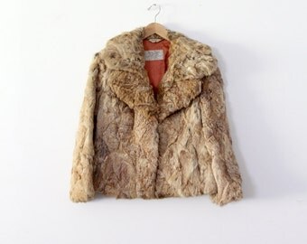 1970s rabbit fur coat