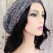 Dappled Blue Gray Slouchy Beret Hat
