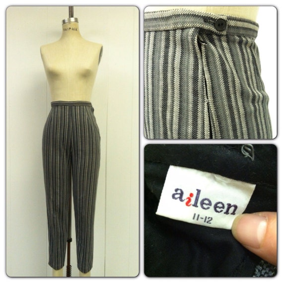 60s striped pants