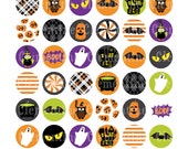 Halloween bottle cap images, bottlecap images, one inch circles - royalty-free, digital collage sheet- Instant Download Il_170x135