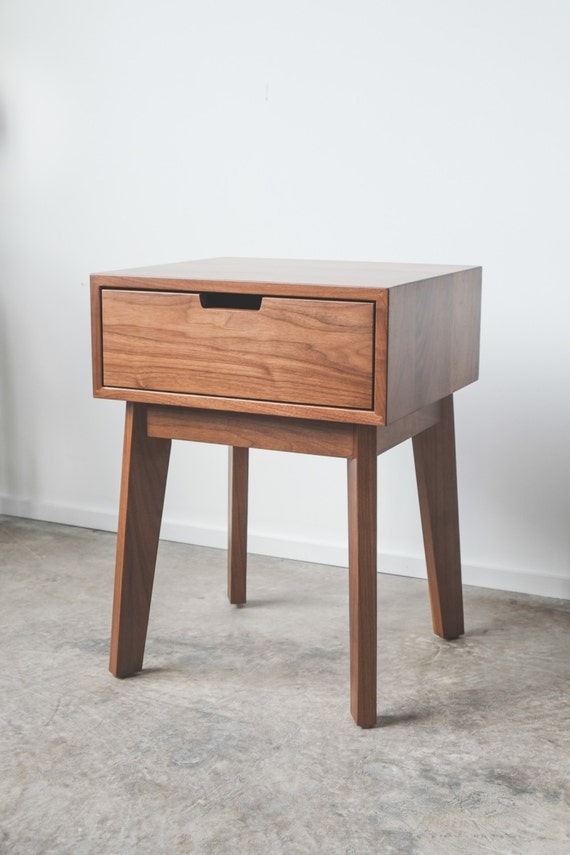 Bedside Stand ventura nightstand / bedside table solid walnut tapered Bedside Stand ventura nightstand / bedside table solid walnut tapered