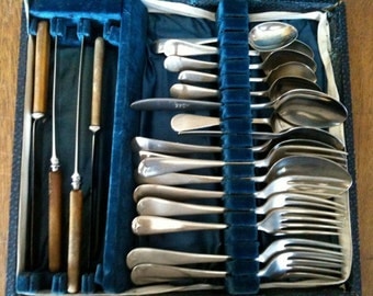 Vintage English Mixed Large Cutlery Silverware Flatware Collection Job Lot Boxed up circa 1920-50's / English Shop