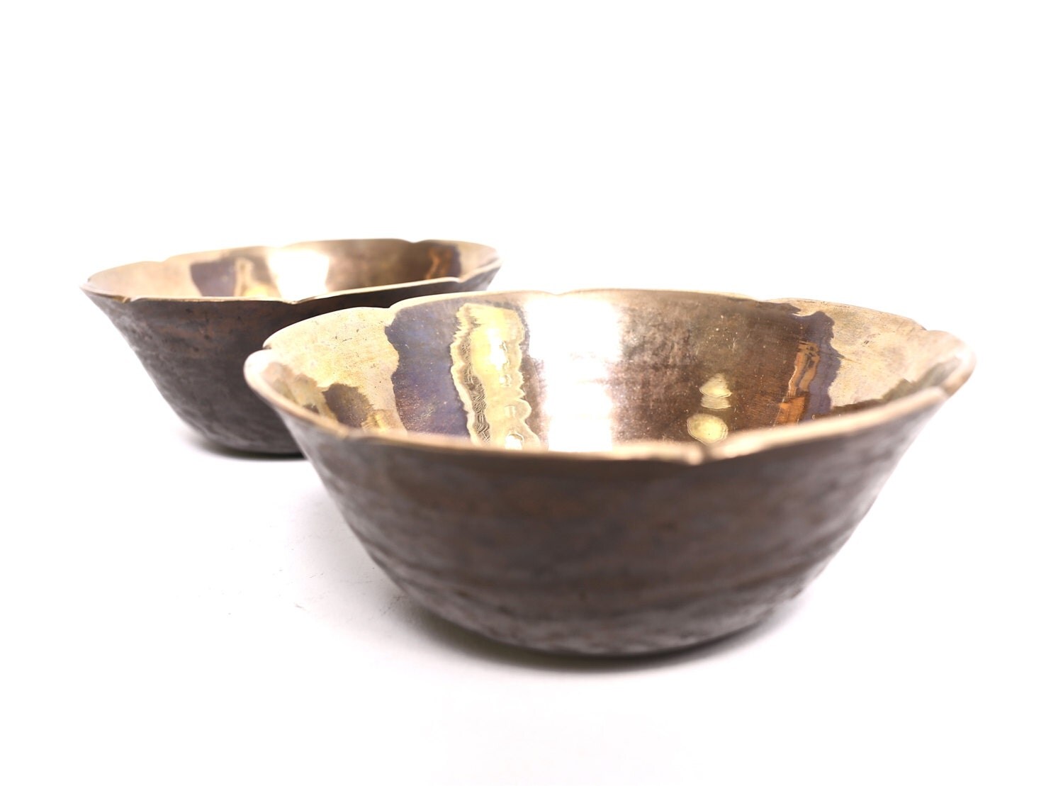 Traditional Thai Bronzeware Bowls 2 Rare by HoneyYourHome on Etsy