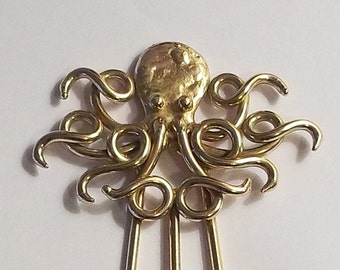 Octopus Hair Fork in Bronze