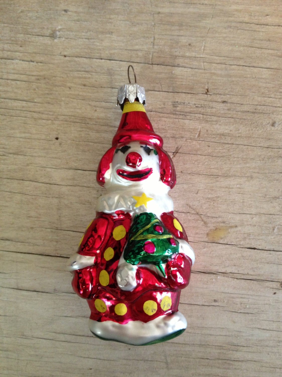 Clown Christmas Ornament Glass Ornaments Made by TheCookieClutch