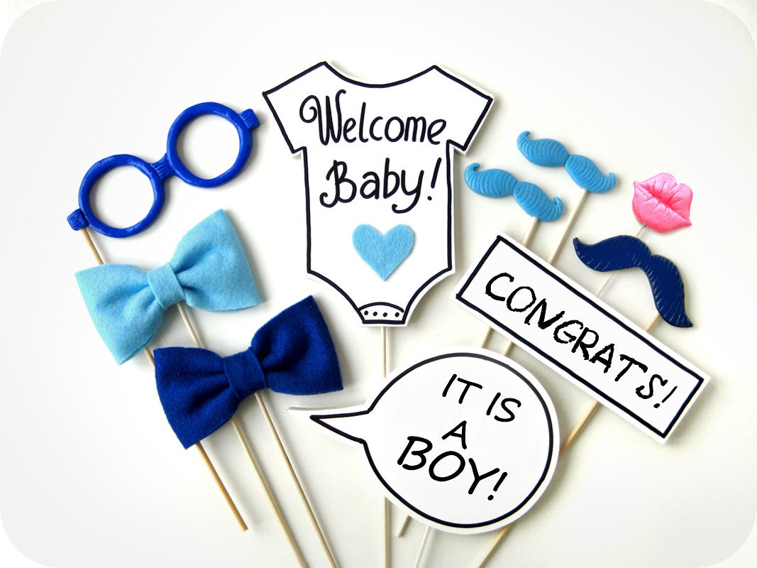 It's a Boy Photo Booth Props 10 Piece Photo Prop BABY