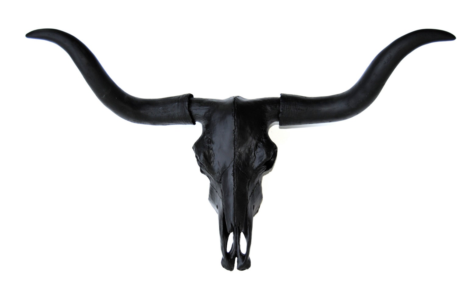 Large Texas Longhorn Black Faux Skull TL1717