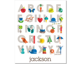 items similar to girls alphabet chart print 8x10 nursery