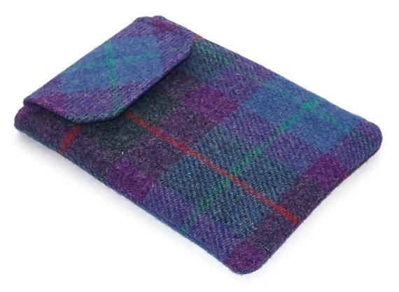 Ipad Mini Sleeve HARRIS TWEED Purple Heather by WhimsyWooDesigns