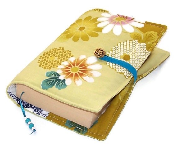 Journal or Book Cover in Golden Blossoms Vintage Kimono by WhimsyWooDesigns