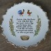 Vintage Little Red Rooster Poem 7" Collector Plate Gold Gilt Trim Artmark Japan