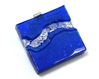 Art Glass Finely Sculptured Dimensional Wearable Statement Pendant Bubbling Brook Artist Signed