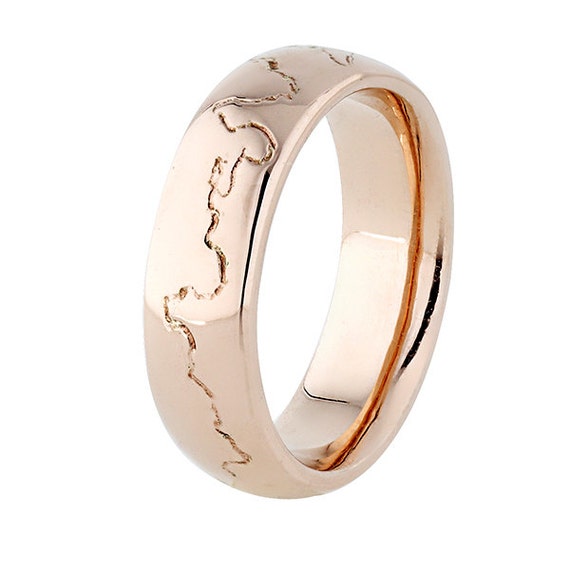 Items similar to Custom Coast  Wedding  Ring  Modern Organic 