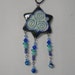 Six Sided Star Spiral Pendant, Star of David, Talisman, Charm Pendant - Baby Blue, Dark Blue