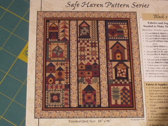 Quilt Pattern Booklets Safe Haven Block of the Month