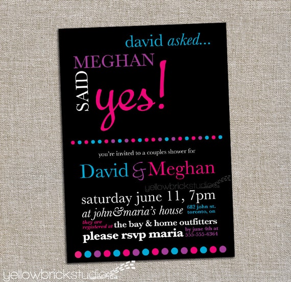 Custom Couples Bridal Shower Invitation Diy Printable By 3237