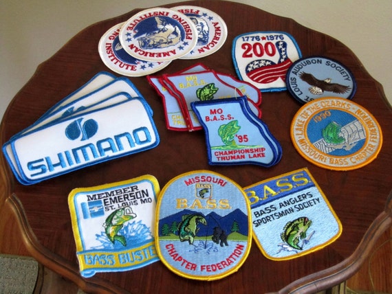 Embroidered Patches Vintage Fishing Embroidered by SaleOfEstates