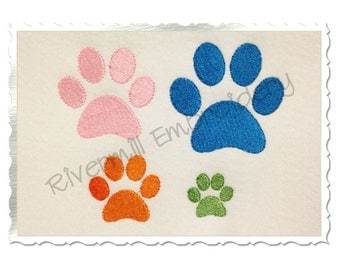 Small Paw Print Machine Embroidery Design - 4 Sizes