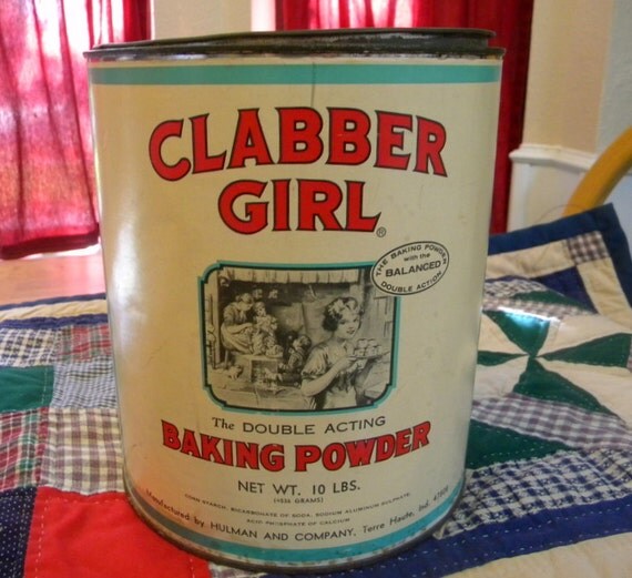 Clabber Girl 10lb baking soda tin restaurant by TreasuresFromTexas