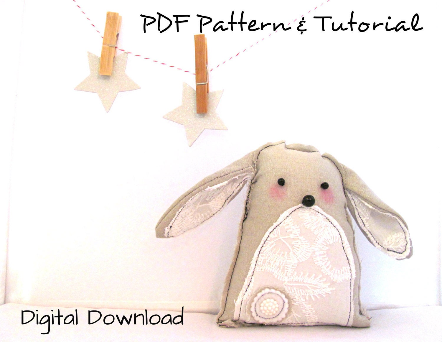 How to Sew A Bunny Pattern kids and baby decorSewing