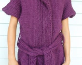 Chunky Womens Sweater is a Rich Shade of Aubergine, just in time for the Autumn Weather Chunky Womens Sweater is a Rich Shade of Aubergine, just in time for the Autumn Weather