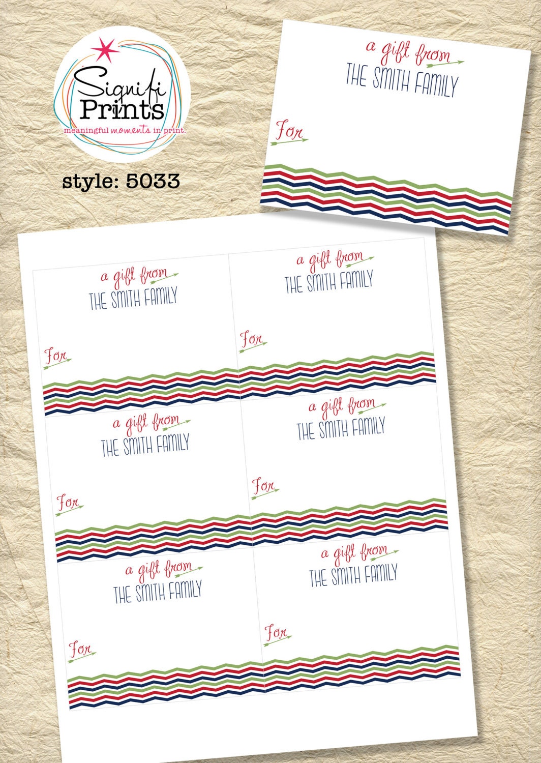 printable personalized gift tags by signifiprints on etsy