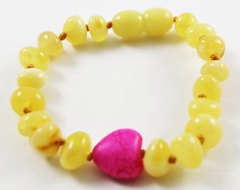 NATURAL BALTIC AMBER Baby Teething Bracelet or Anklet