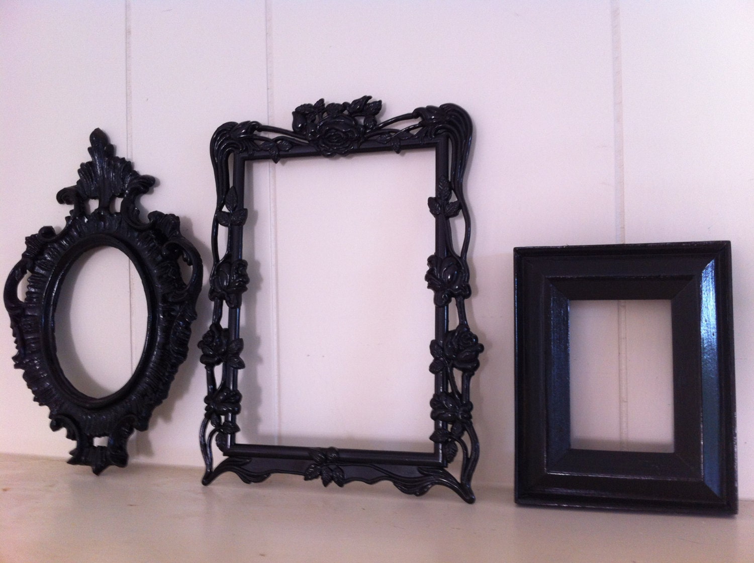 Black Frame Collage Eclectic Home Decor Empty Frame Gallery