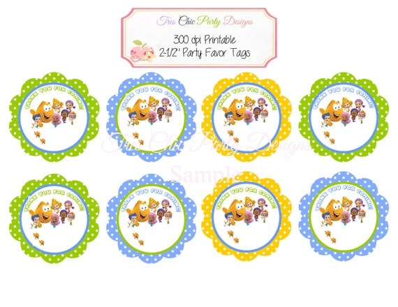 Bubble Guppies tags, DIY PRINTABLE Il_570xn