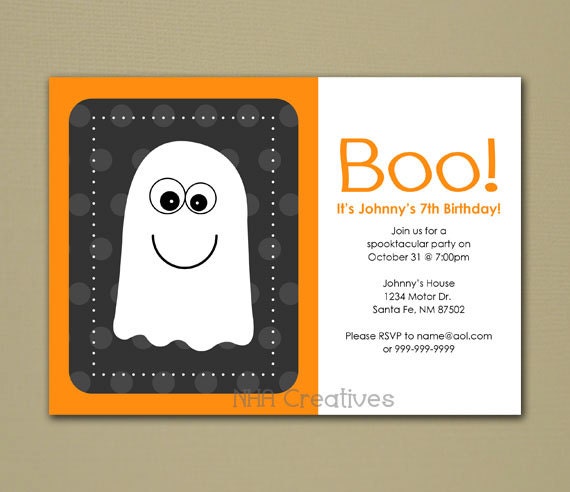 Halloween Themed Birthday Party Invitations Free 8