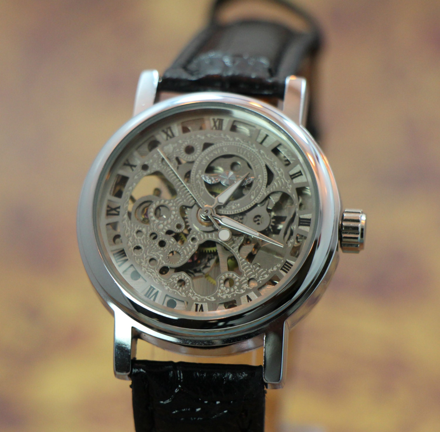 Ladies Watch, Steampunk watch, you can see the gears moving!