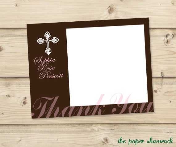 Religious Thank you Cards, Printable Thank you for Communion, Personalized Thank you Cards Il_570xn