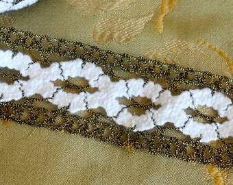 Glittery Gold and White Trim
