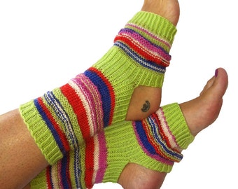Hand Knit Yoga Socks - Pilates Socks - PiYo Socks - Dance Socks ...