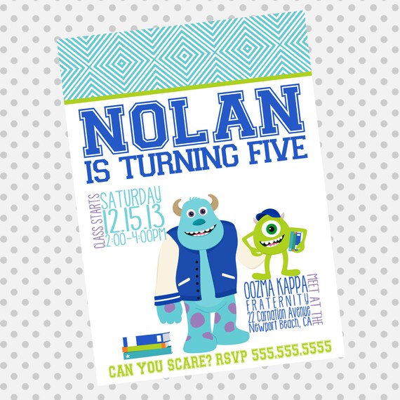 Monsters Invite - University - Monster's party Invitation - Monster party Il_570xn