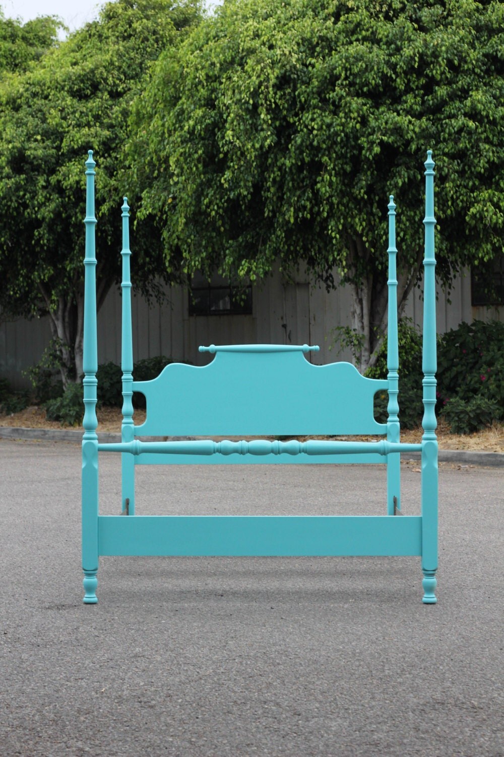Turquoise Four Poster Double Bed