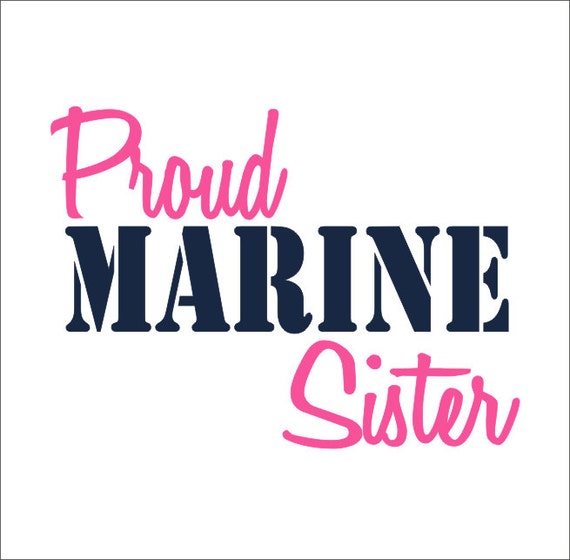 Proud Marine Sister Vinyl Car Decal Military Car Window